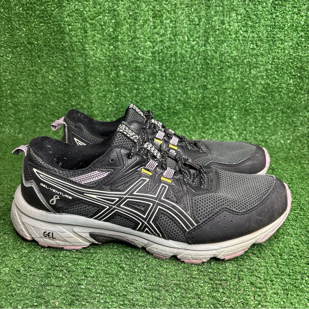 Asics Womens‎ Gel Venture 8 1012A706 Black Running Shoes Sneakers Size 11 Wide